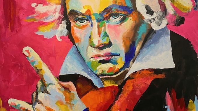 Keep rocking Beethoven 100x140cm Acryl auf Leinwand