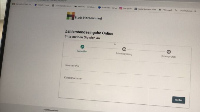 Zählerstandeingabe Wasserzähler 2025 (c) Harsewinkel Kopie